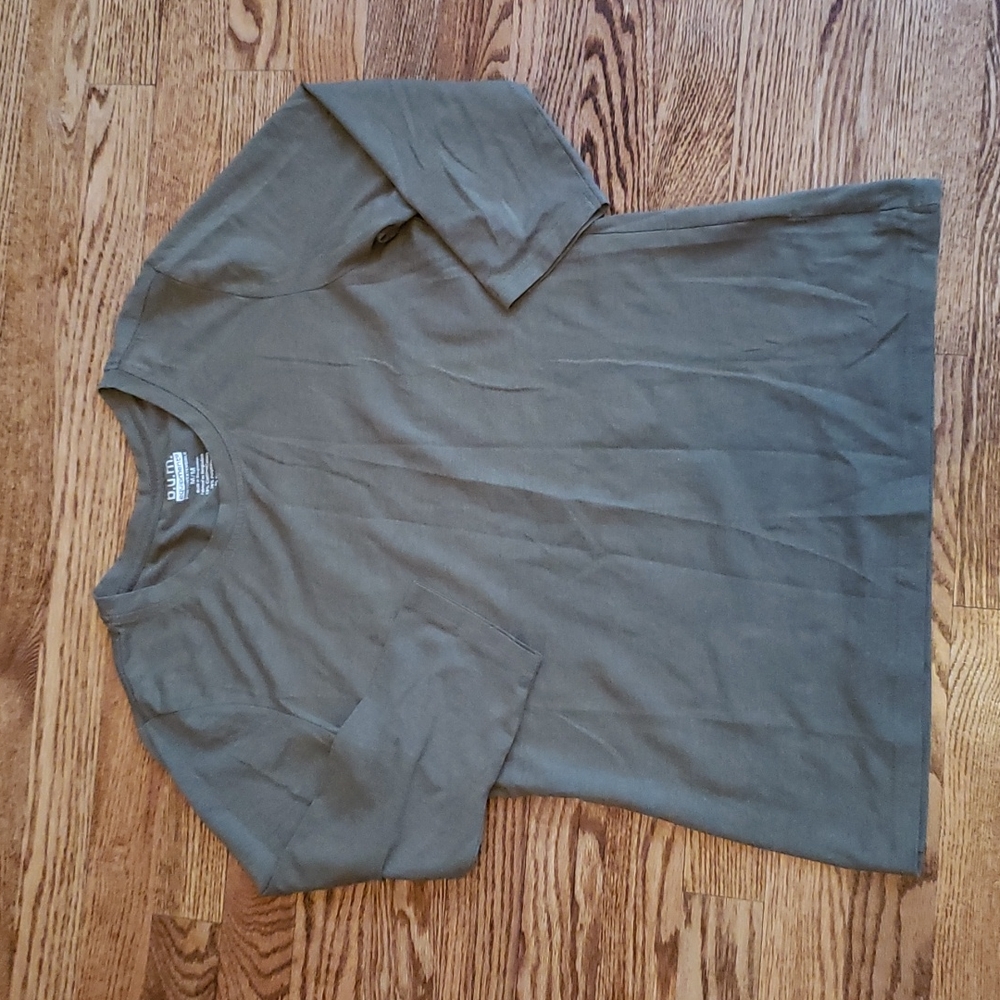 (M) b.u.m Equipment Stretch Olive Mix Classic ¾ Sleeve T-Shirt Casual Light